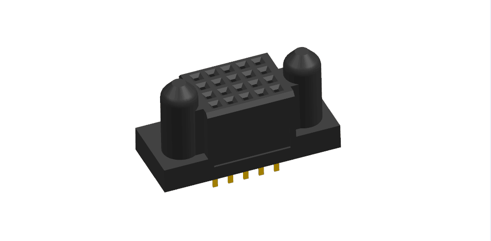 20P signal 2.54mm female terminal 180 ° plug-in signal connector