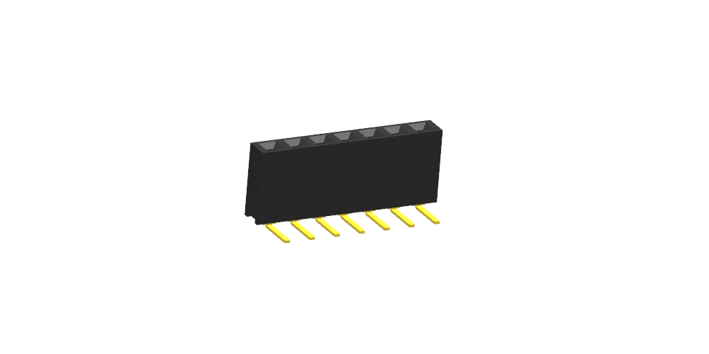 Row bus 2.0mm single row 90 degrees (plastic height 4.3) U-shaped