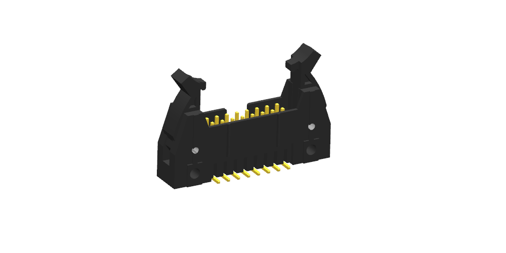 牛角2.54mm 双排 立贴 销式