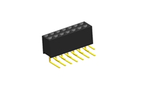 排母1.27mm 双排 90度（塑高4.3）U型